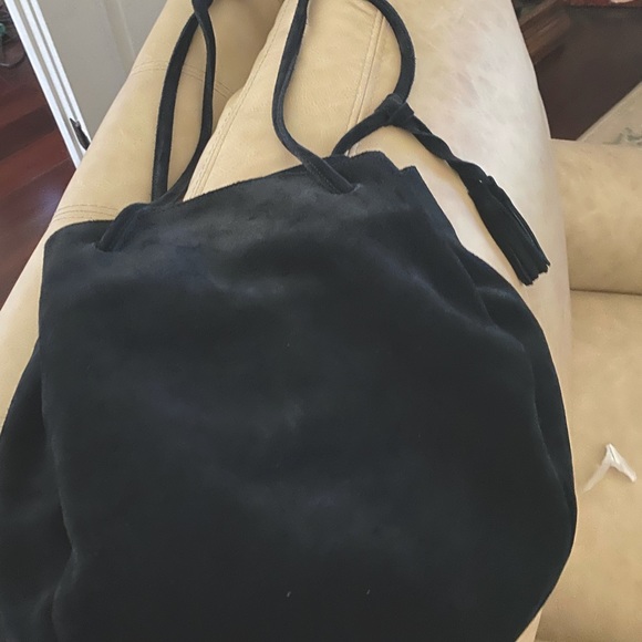 Carla Marchi suede handbag tote